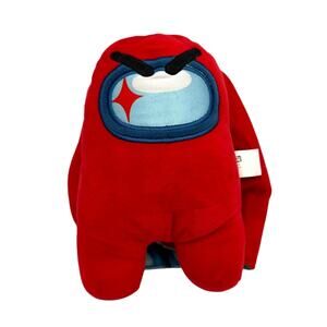 Among Us Licensed Character Feature Shapeshifter Bean Body Visor Plush 7in Red
